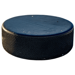 Disco de hockey abstracto flotando