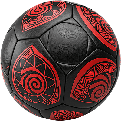 Balón de fútbol abstracto flotando